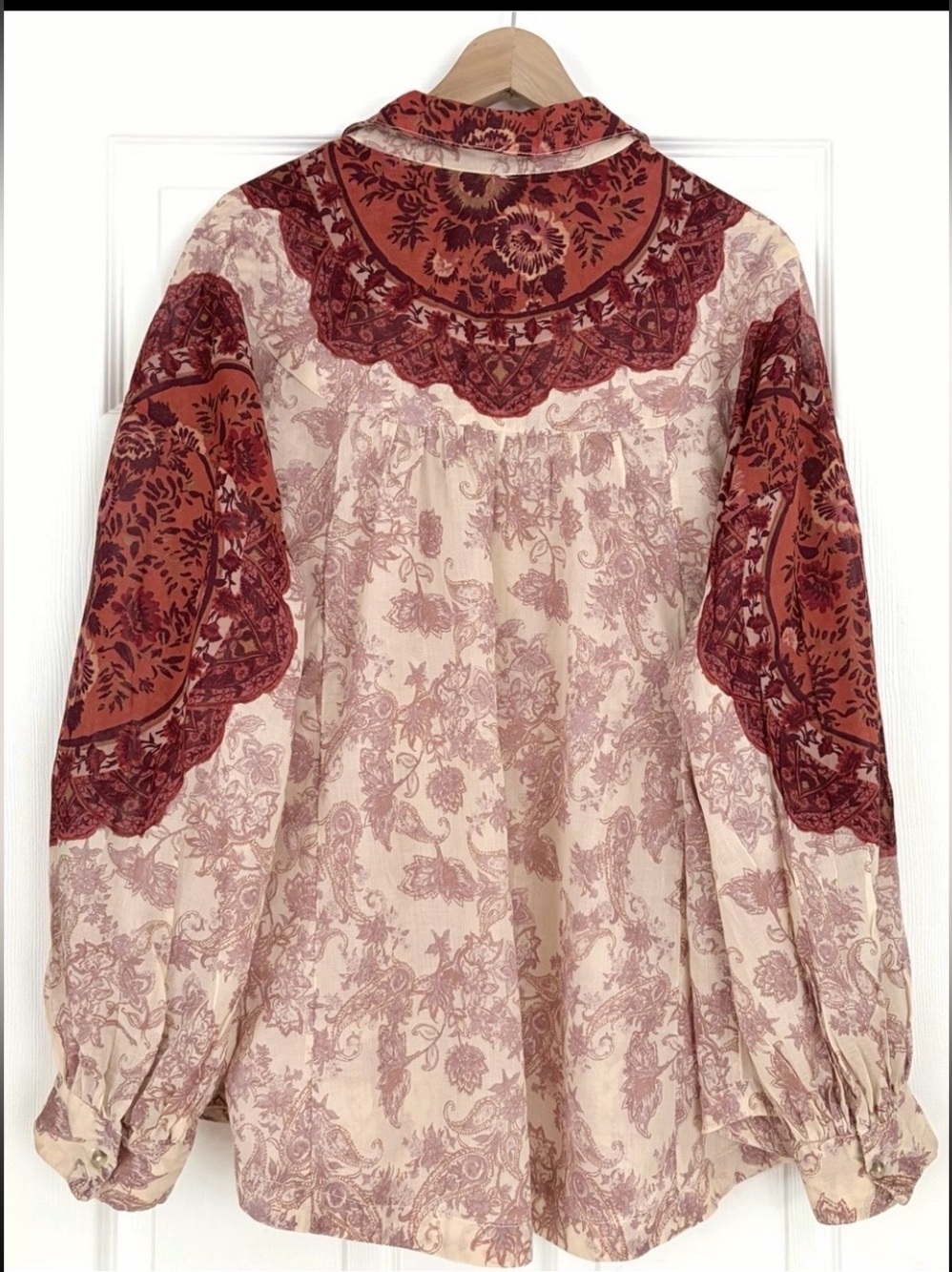 Free People Rose Bud Blouse Size L - Picture 5 of 5